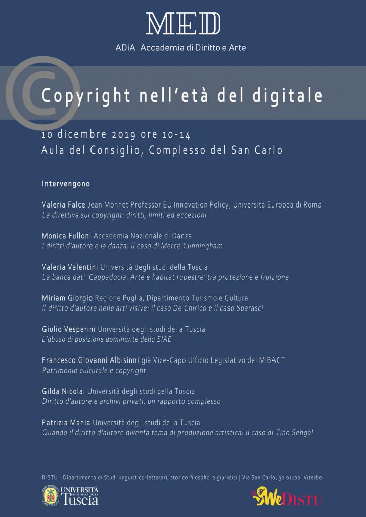 Seminario di studi - Copyright nell’età del digitale