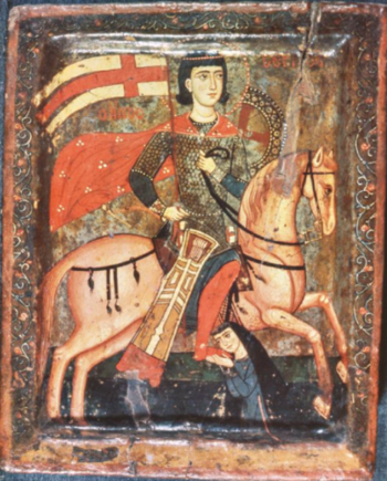 Icona con San Sergio a cavallo e donatrice, Monastero del Sinai