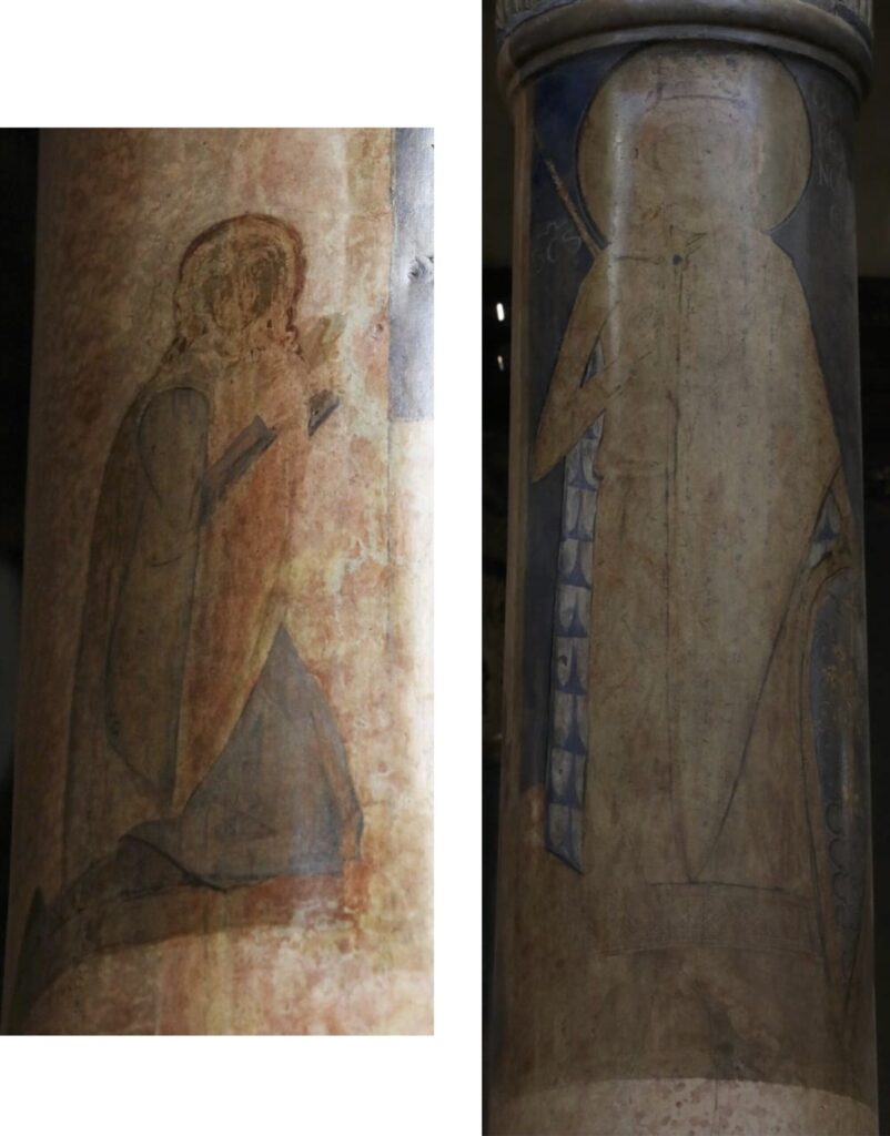 Sant’Olaf e donatrice su colonna della Basilica della Natività, Betlemme